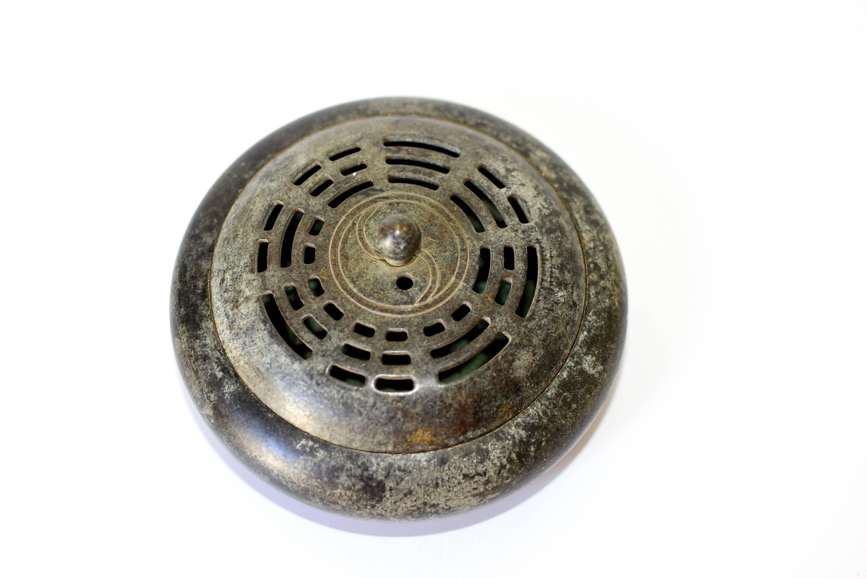 18th Century Bronze Censer, Signed Qian Long Period, Zen Incense Burner 6