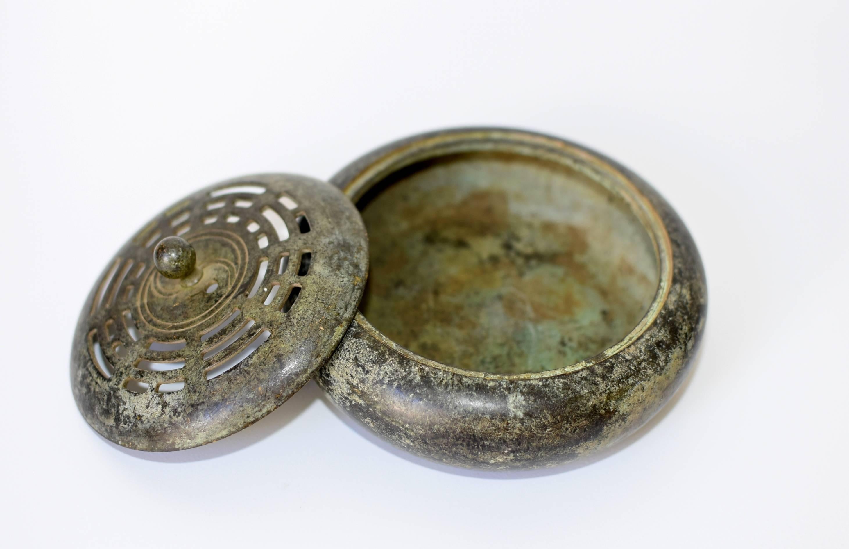 Chinese 18th Century Bronze Censer, Signed Qian Long Period, Zen Incense Burner