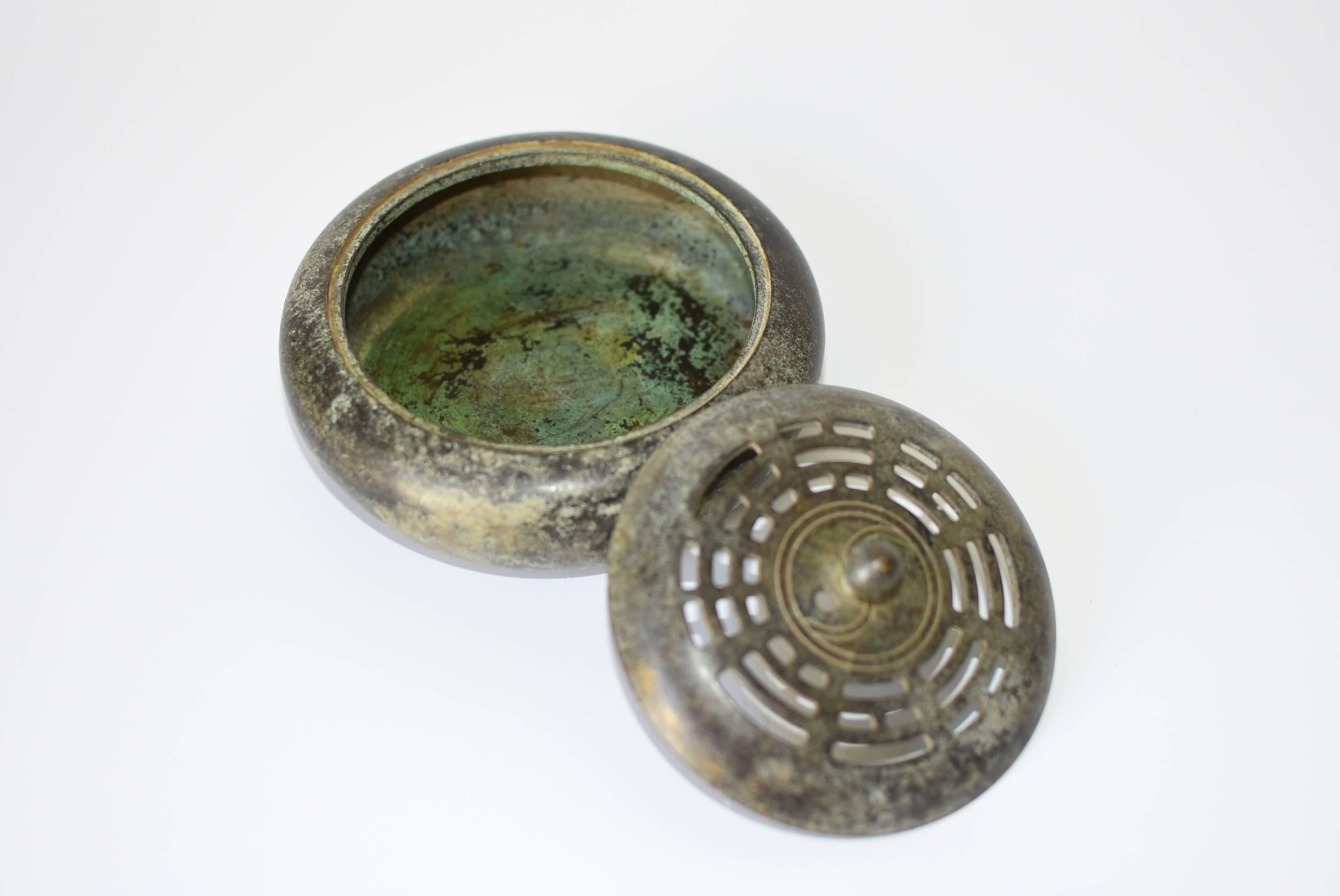 18th Century Bronze Censer, Signed Qian Long Period, Zen Incense Burner 3