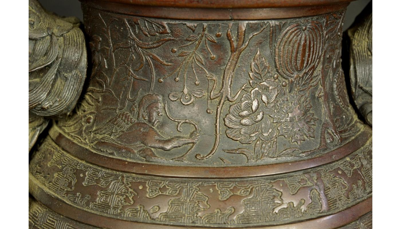18th Century Bronze China Censer 10