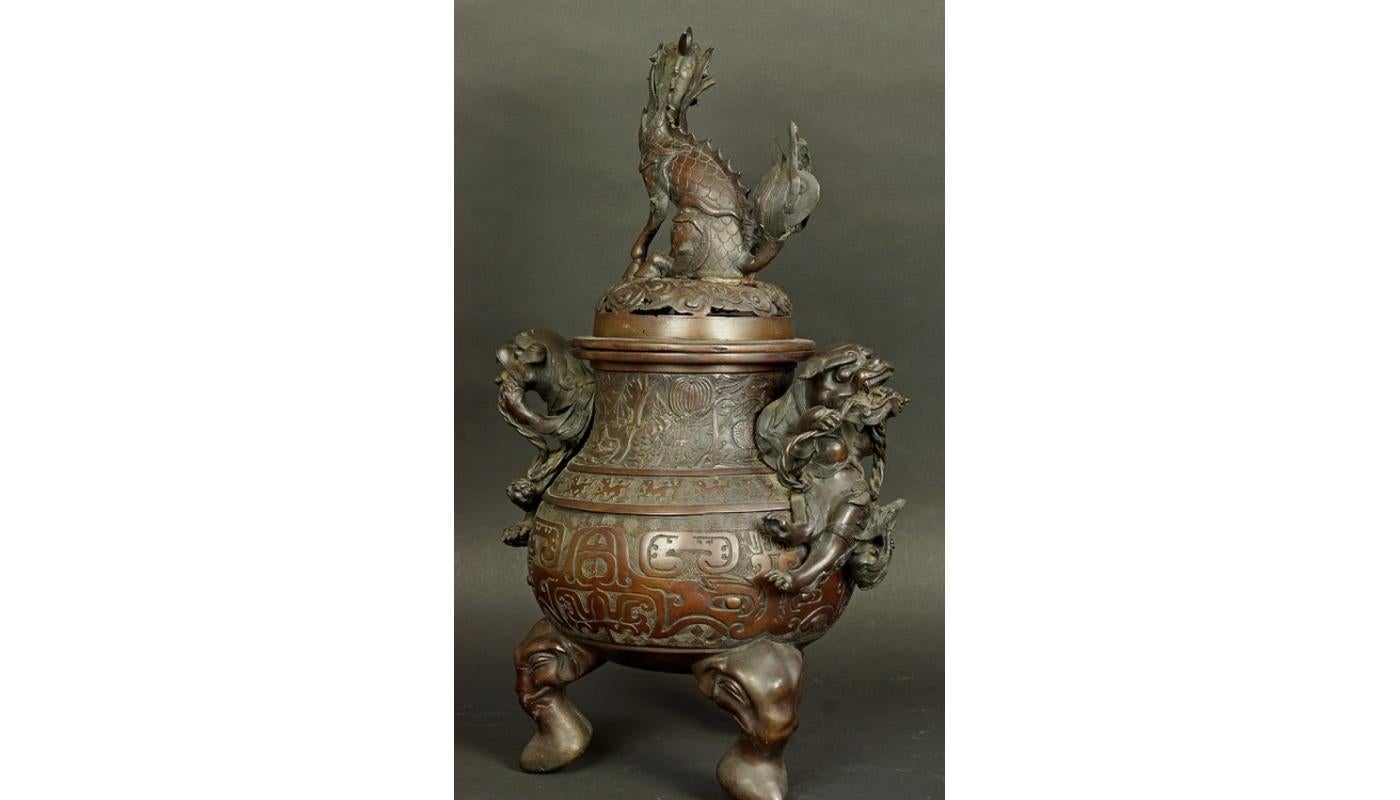 Chinese 18th Century Bronze China Censer