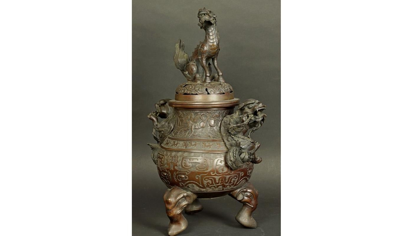 18th Century Bronze China Censer 2