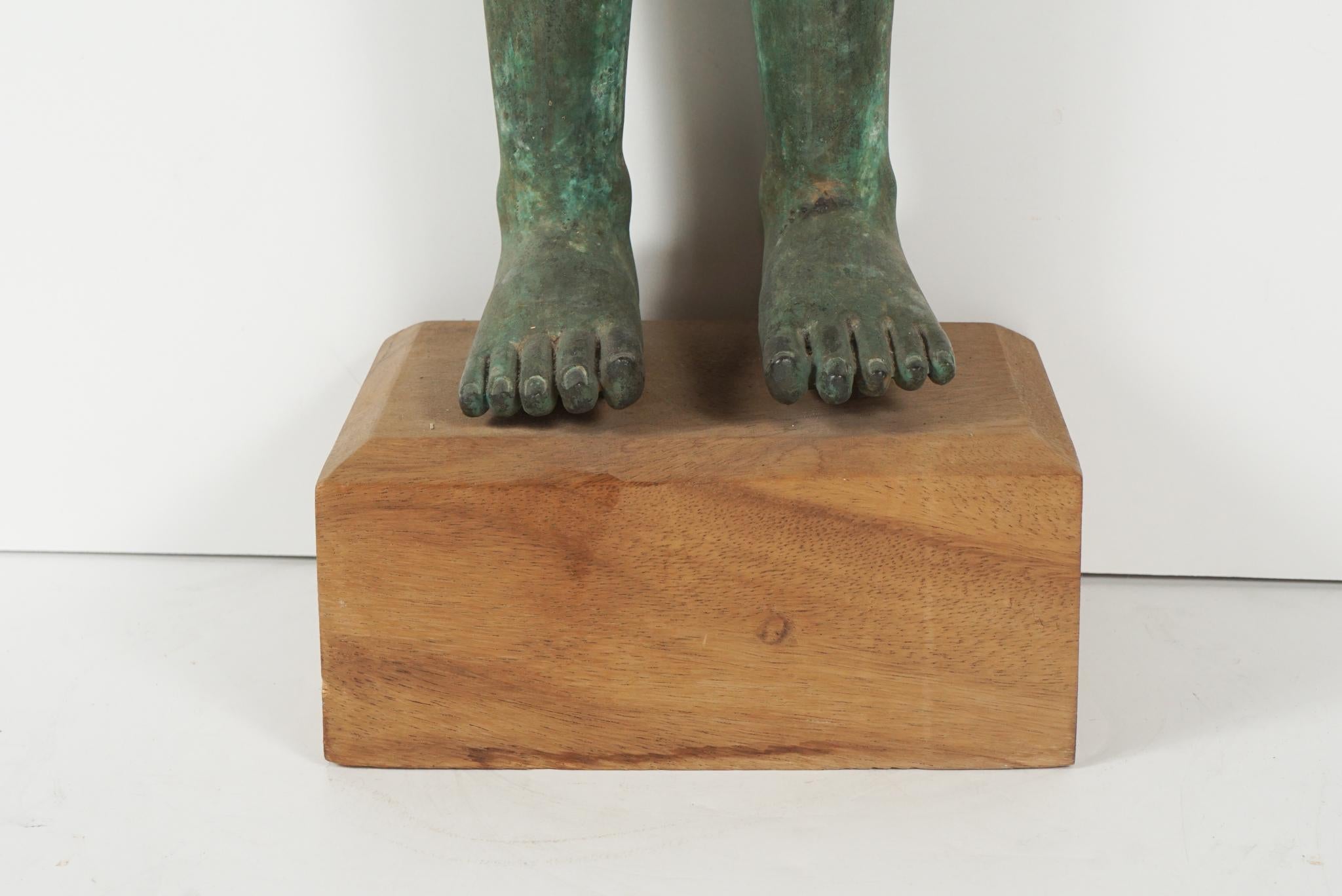 Monumental Bronze Khmer-Style Figure of Avalokiteshvara In Good Condition In Hudson, NY