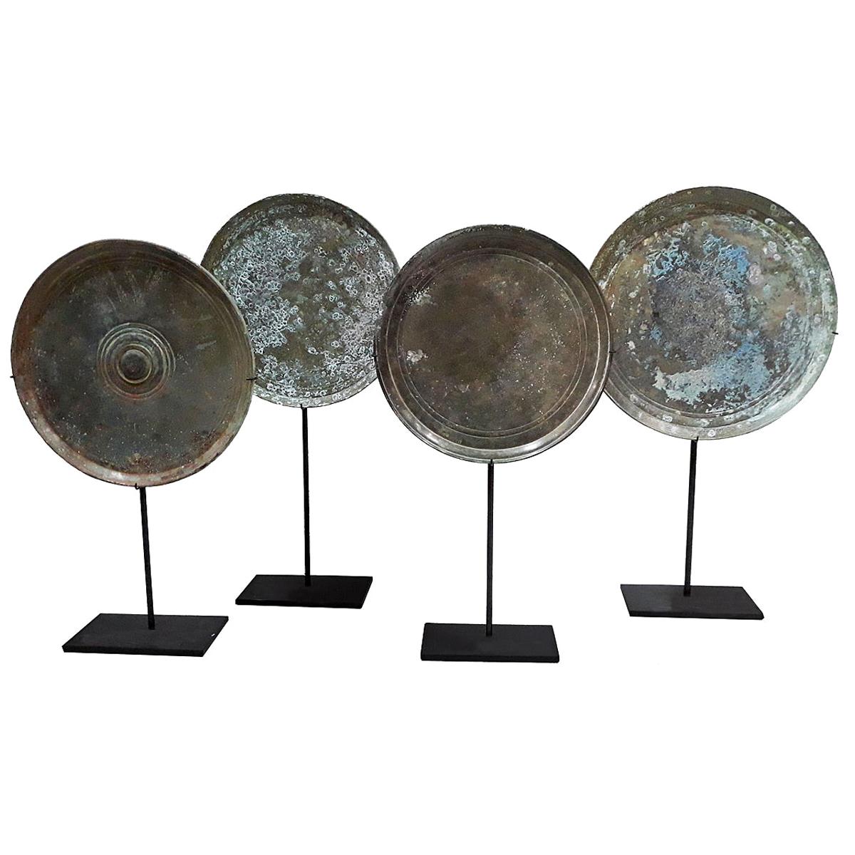 18th Century Bronze Mirrors from Thailand