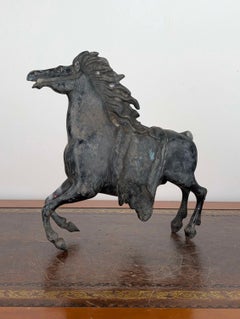 Bronzemodell eines Pferdes aus dem 18. Jahrhundert, französische Schule