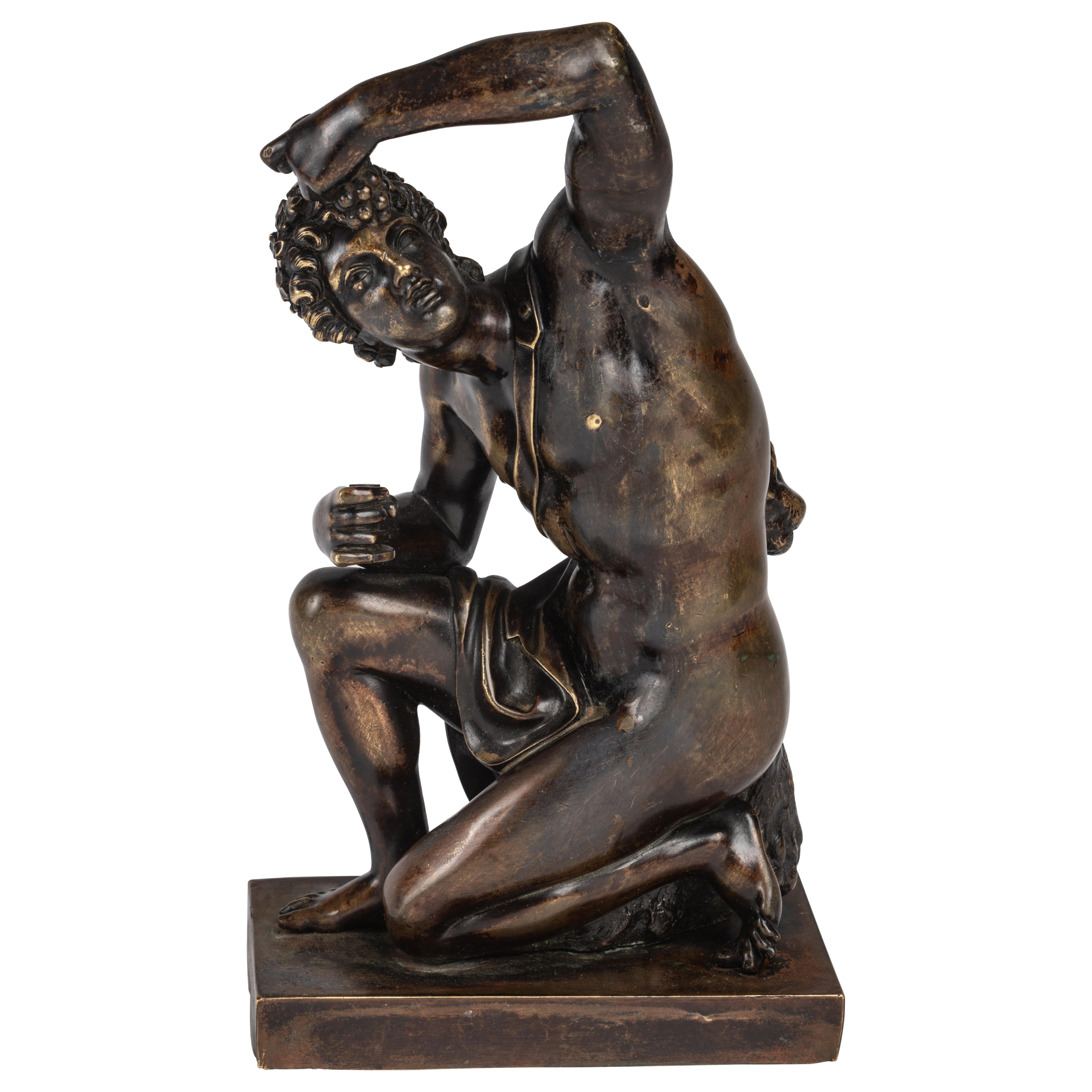 18th Century Bronze Sculpture of a Young Bacchus in the style of Ponce Jacquiot