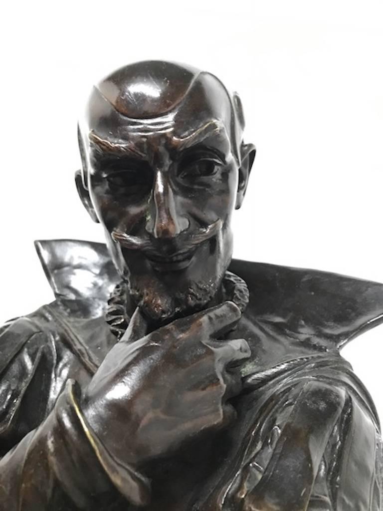 French 18th Century Bronze Statue of a Shakespearian Character For Sale
