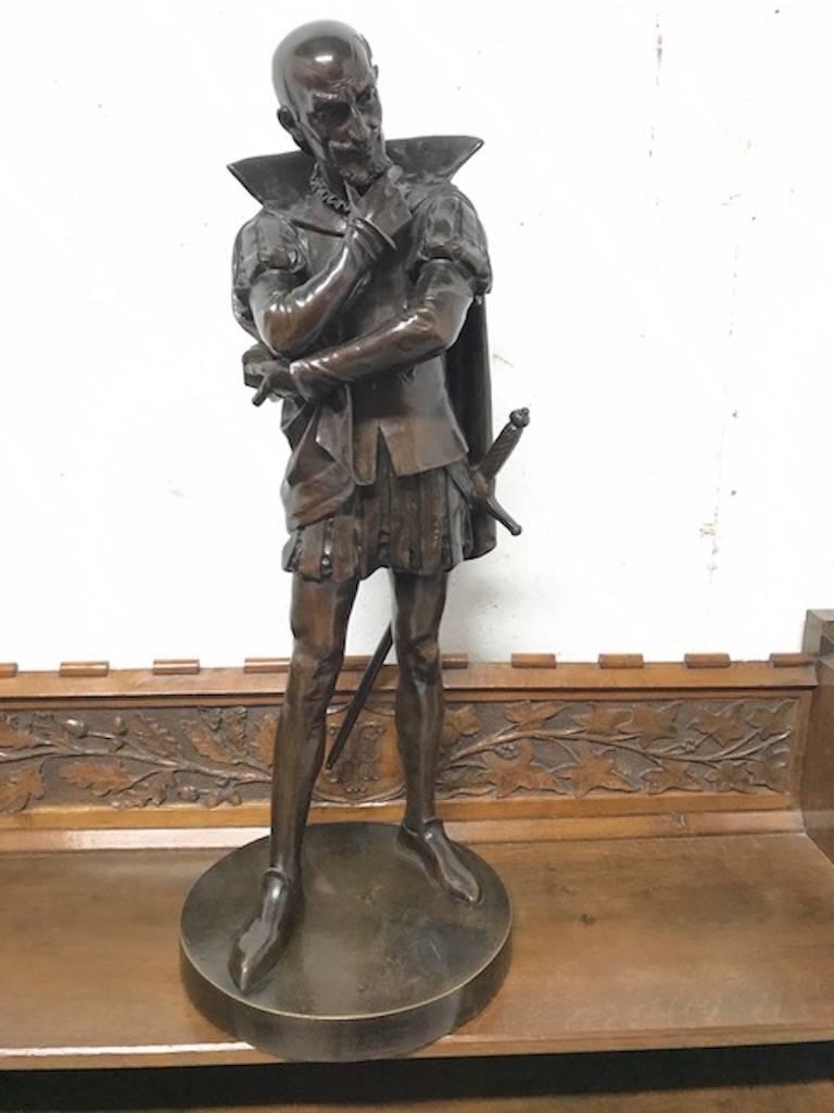 18th Century Bronze Statue of a Shakespearian Character For Sale 1