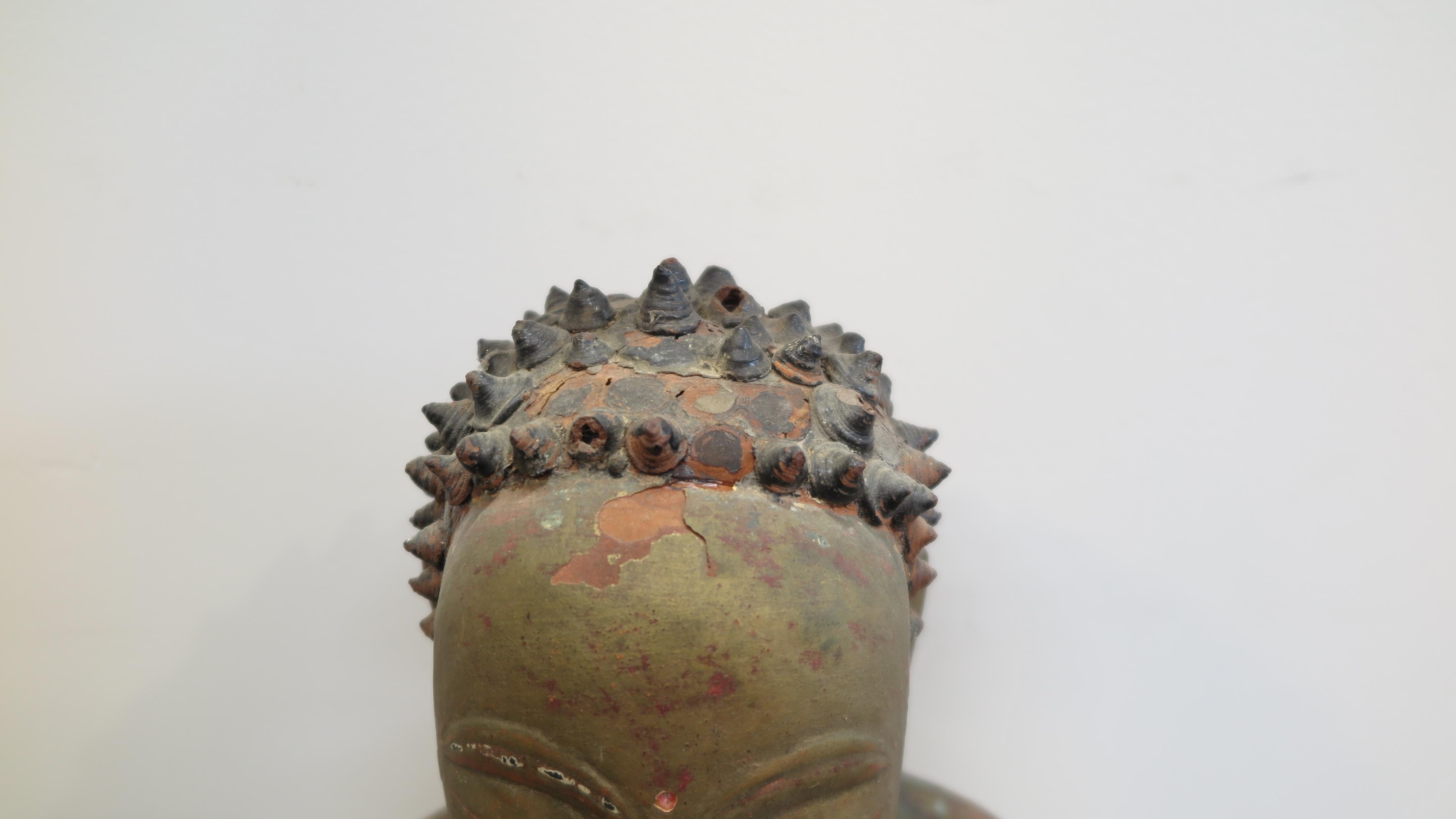 Qing 18th Century Buddha Wooden Statue  For Sale