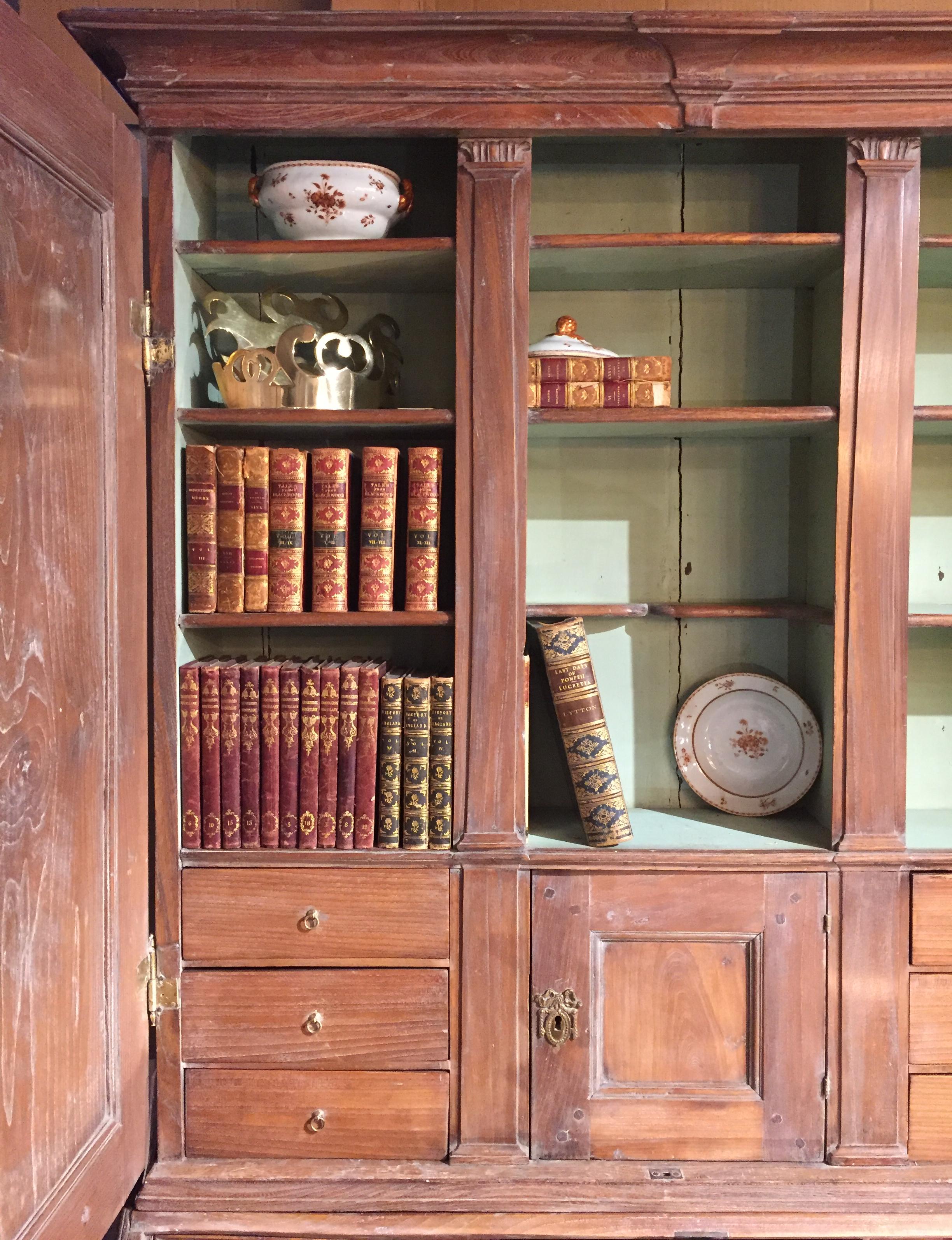 Late 18th Century 18th Century Bureau Bookcase, Gustavian Period Swedish Limed Elm 