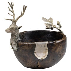 18th Century Burl "Deer" Bowl