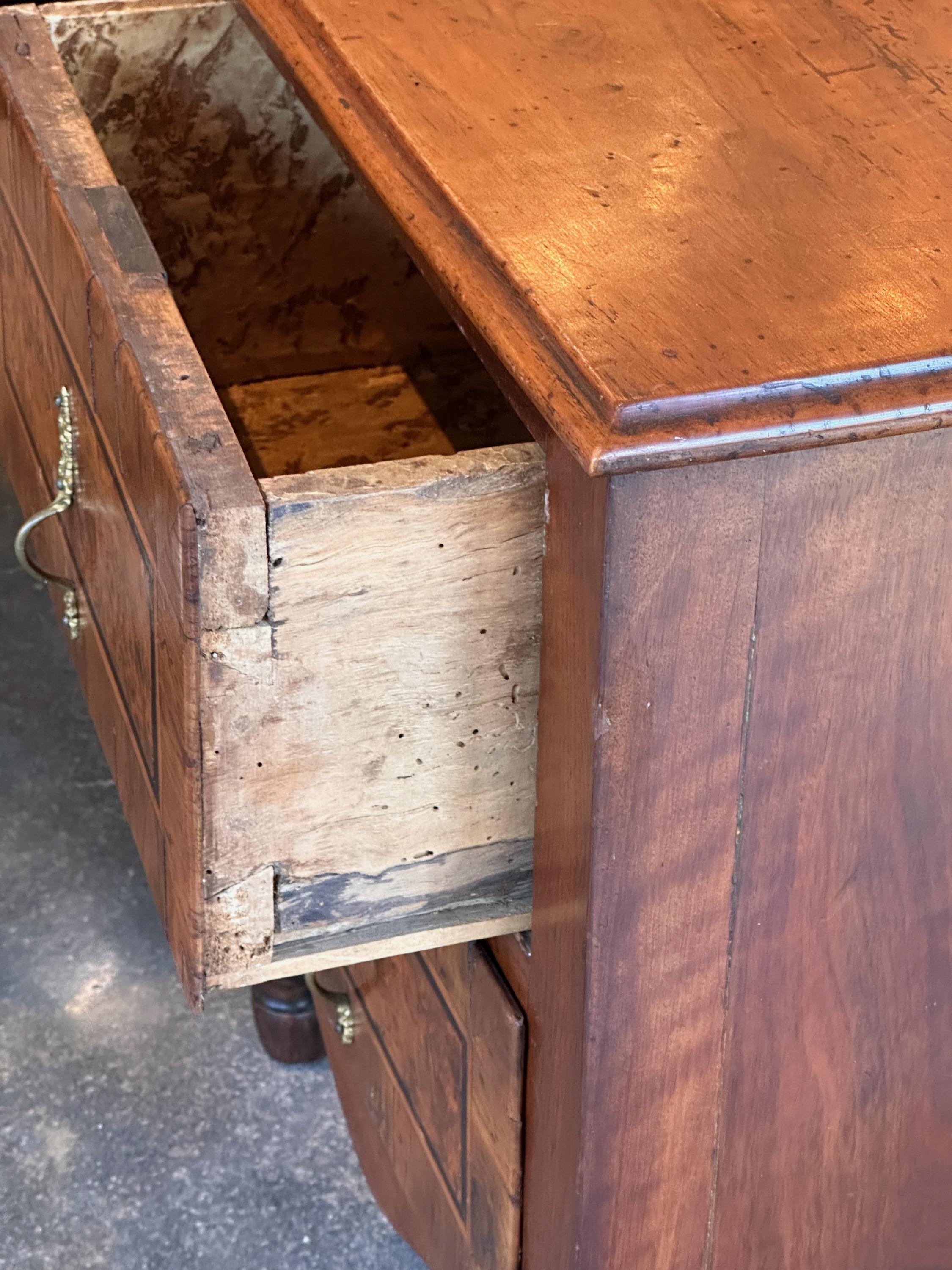 18th Century Burl Walnut Two Drawer Commode For Sale 2