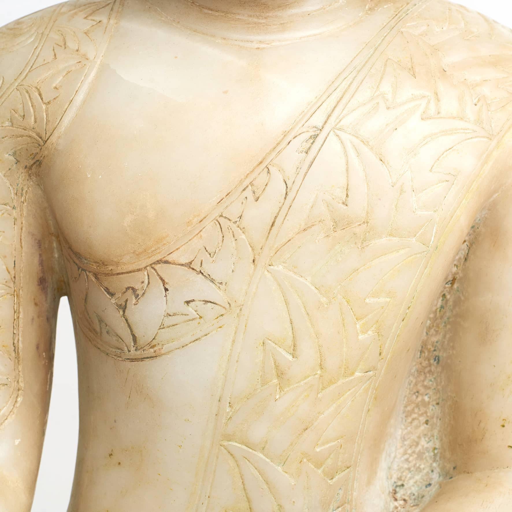 18th Century Burmese Alabaster Stone Buddha 6