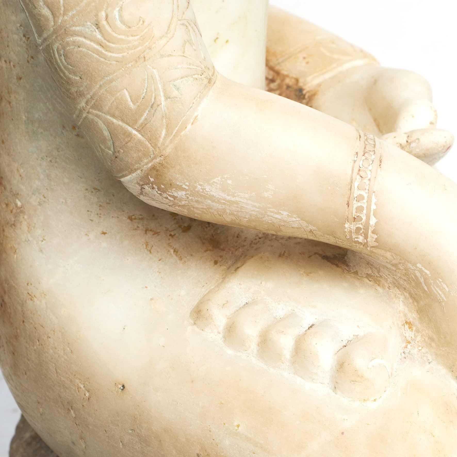 18th Century Burmese Alabaster Stone Buddha 8