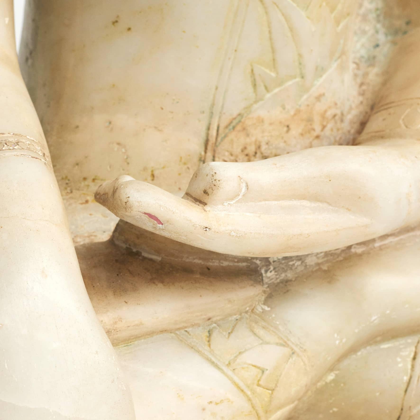 18th Century Burmese Alabaster Stone Buddha 10