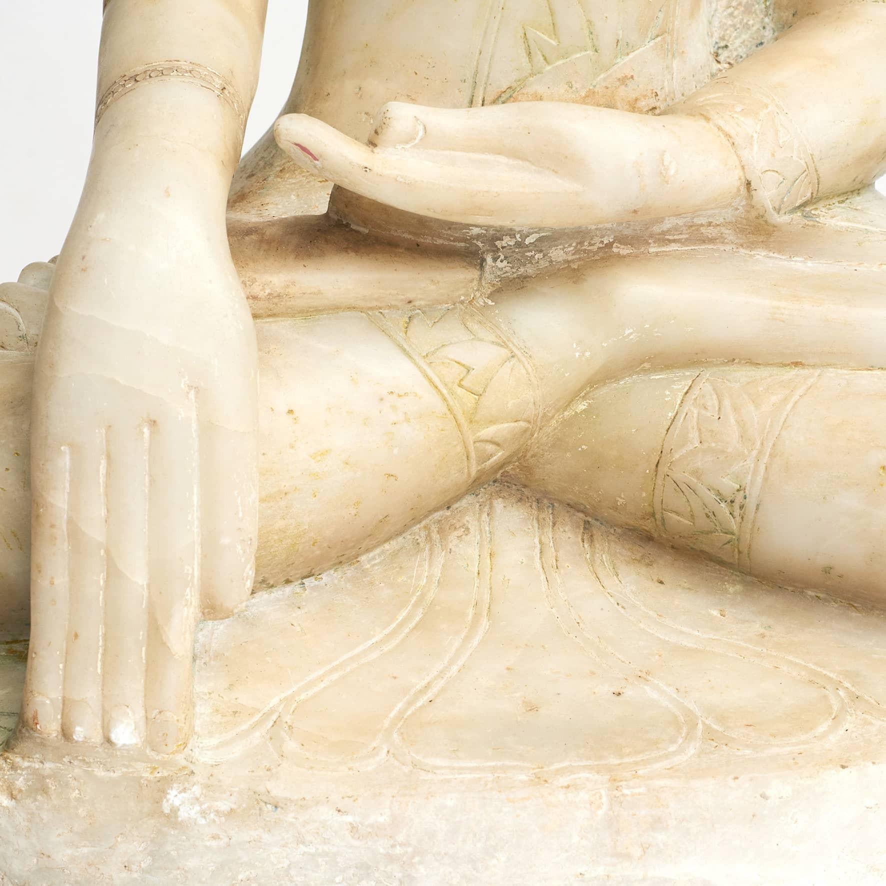 18th Century Burmese Alabaster Stone Buddha 11