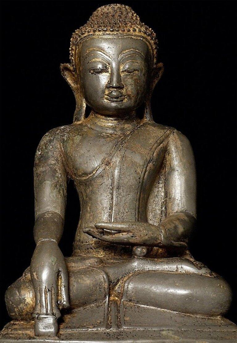 Burma-Buddha-Statue aus dem 18. Jahrhundert im Zustand „Gut“ im Angebot in DEVENTER, NL