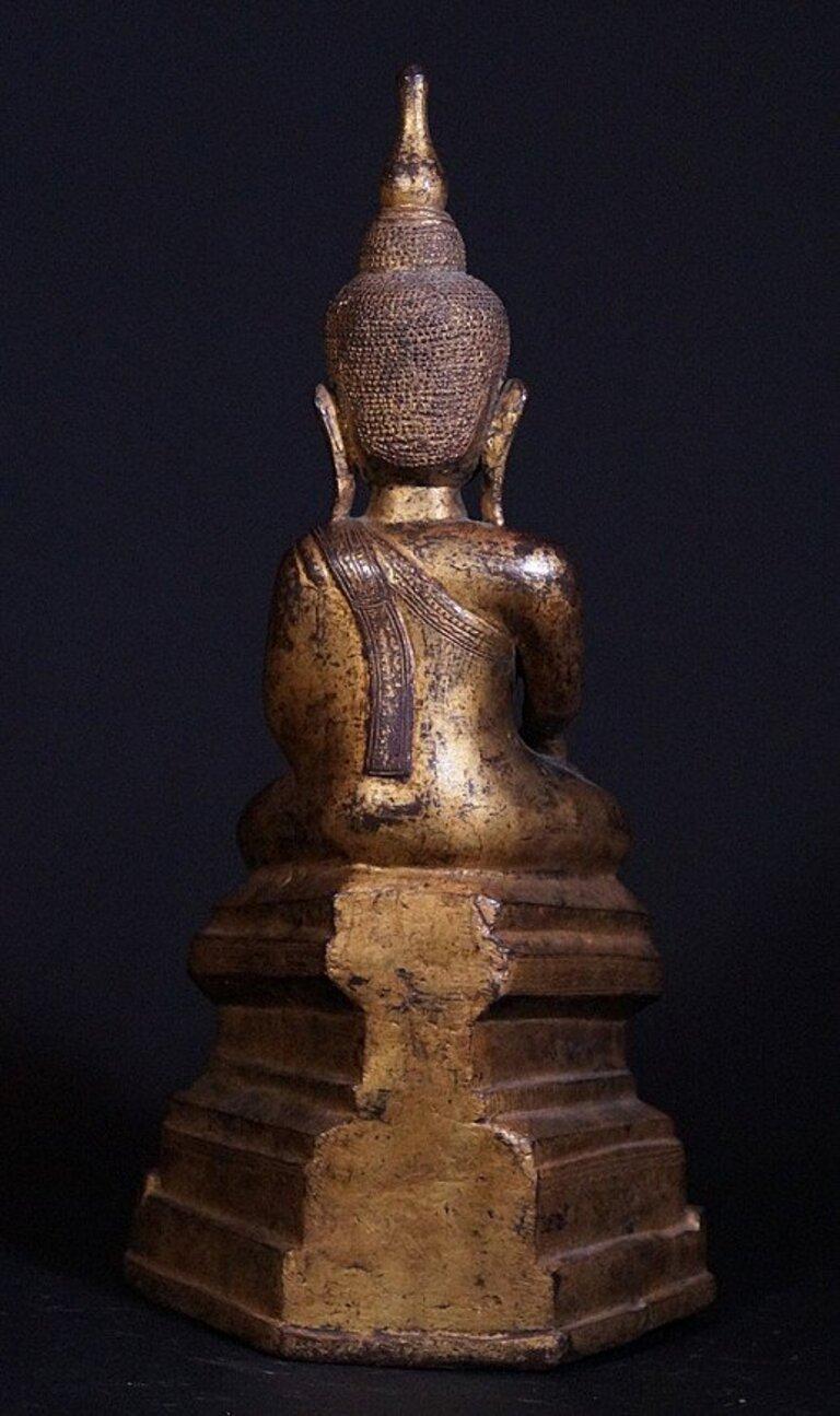 Burma-Buddha-Statue aus dem 18. Jahrhundert im Zustand „Gut“ im Angebot in DEVENTER, NL