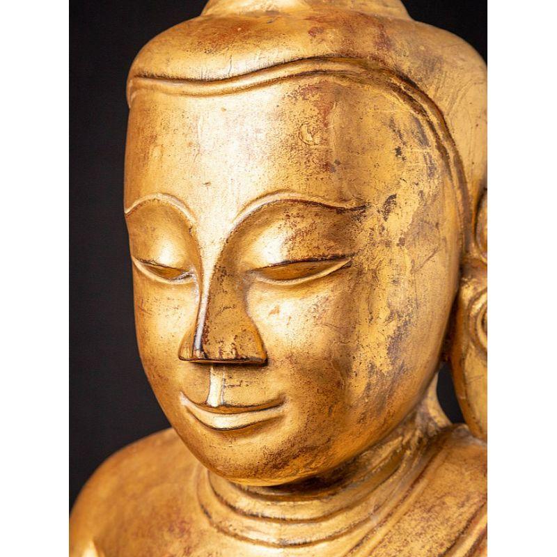 Birmanische Shan-Buddha-Statue des 18. Jahrhunderts aus Burma im Angebot 5