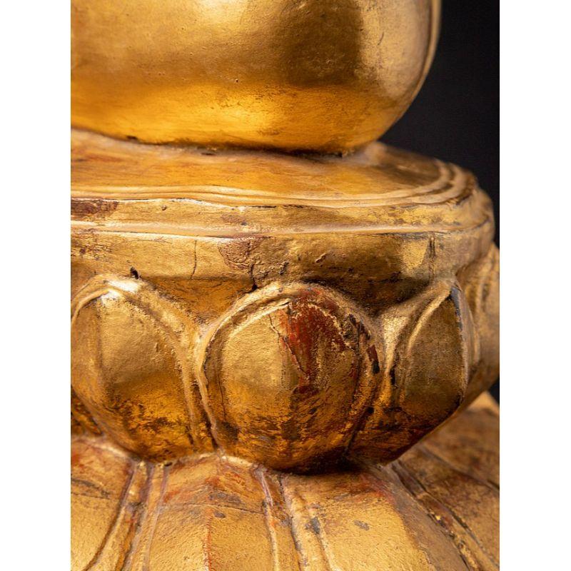 Birmanische Shan-Buddha-Statue des 18. Jahrhunderts aus Burma im Angebot 12