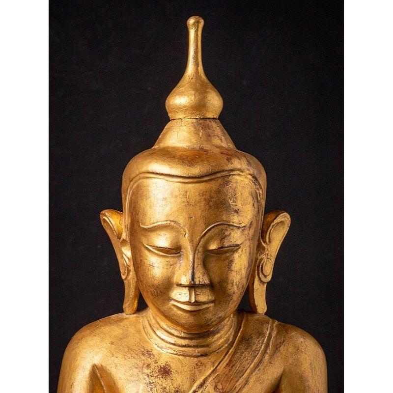 18th Century Burmese Shan Buddha Statue from Burma In Good Condition For Sale In DEVENTER, NL