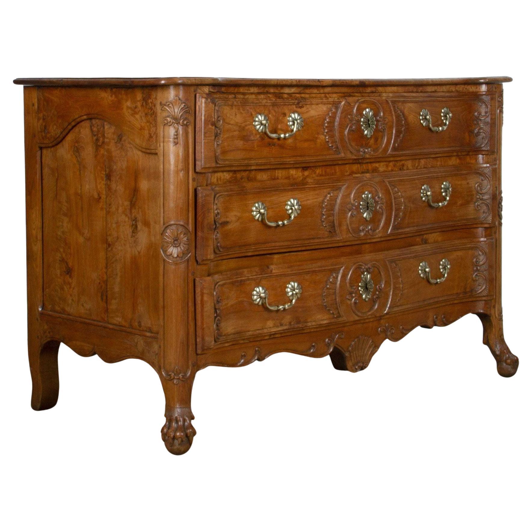 18th Century Burr Ash Commode