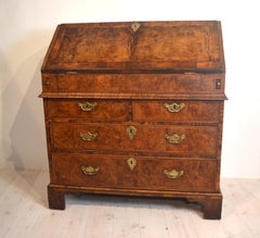 18th century burr walnut bureau