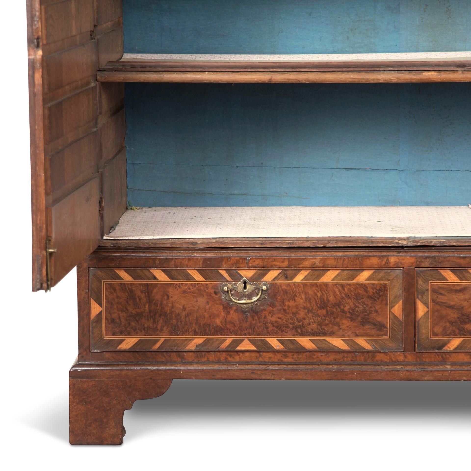 18th Century Burr Yew Cabinet For Sale 1