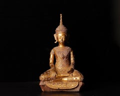 18th Century Cambodia Wood Buddha Statue