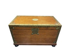 18th Century Camphor or blanket wooden chest with Brass, Osnabrück, Anno 1784