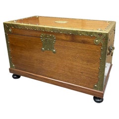 18th Century Camphor or blanket wooden chest with Brass, Osnabrück, Anno 1784