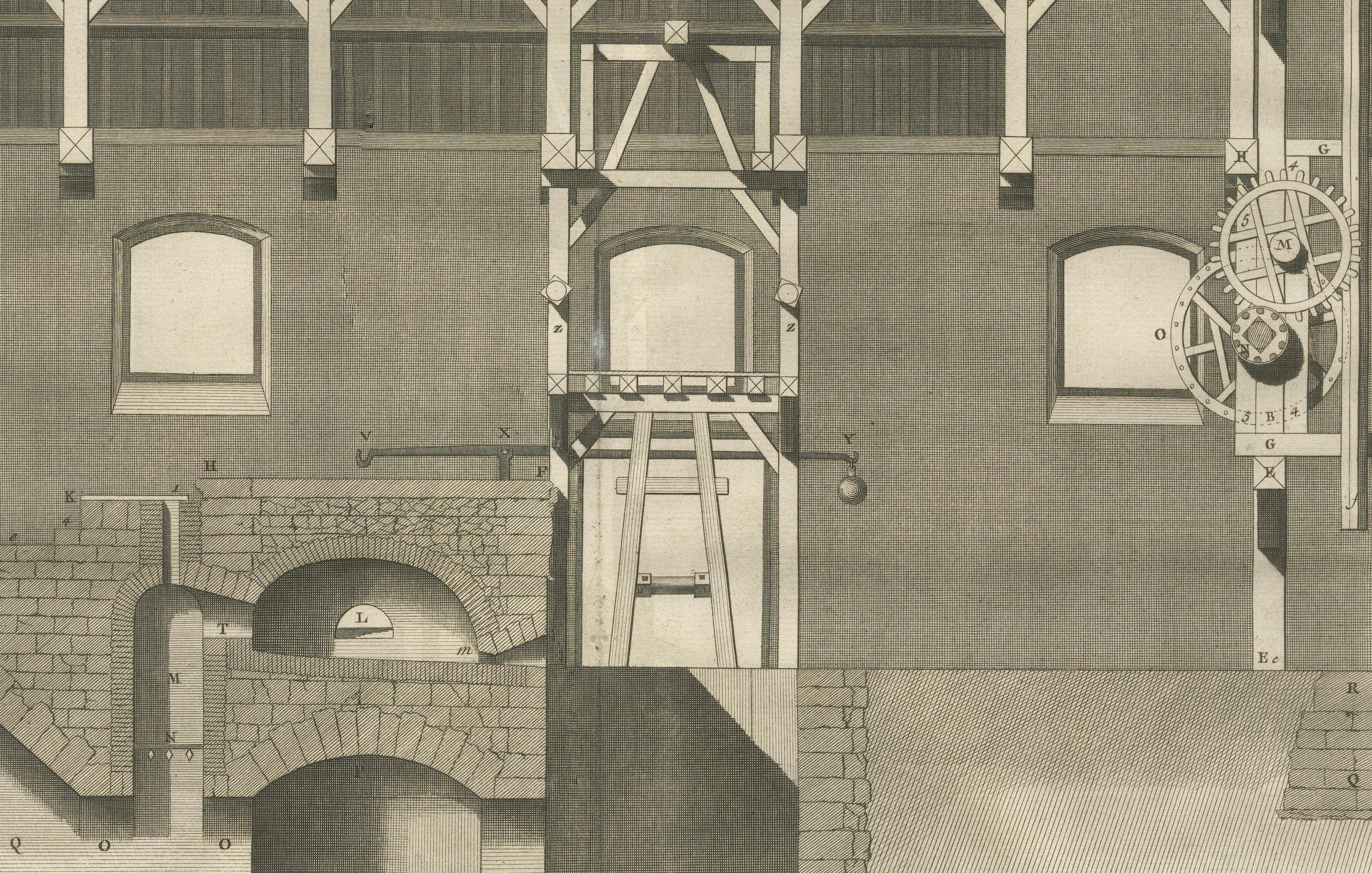 Paper 18th Century Cannon Foundry Engraving from Diderot’s Encyclopédie, circa 1770 For Sale
