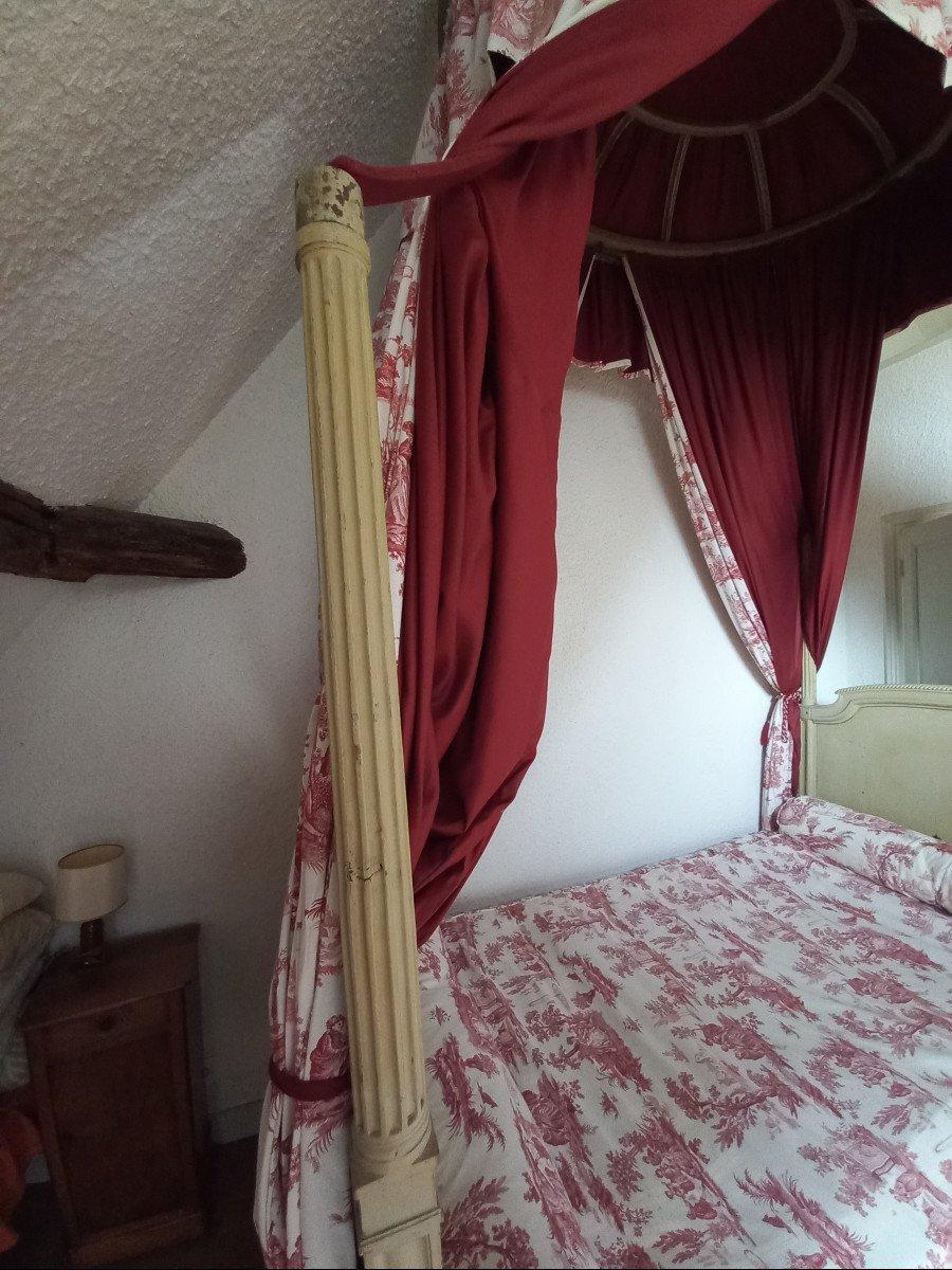 Wood 18th Century Canopy Bed Louis XVI For Sale