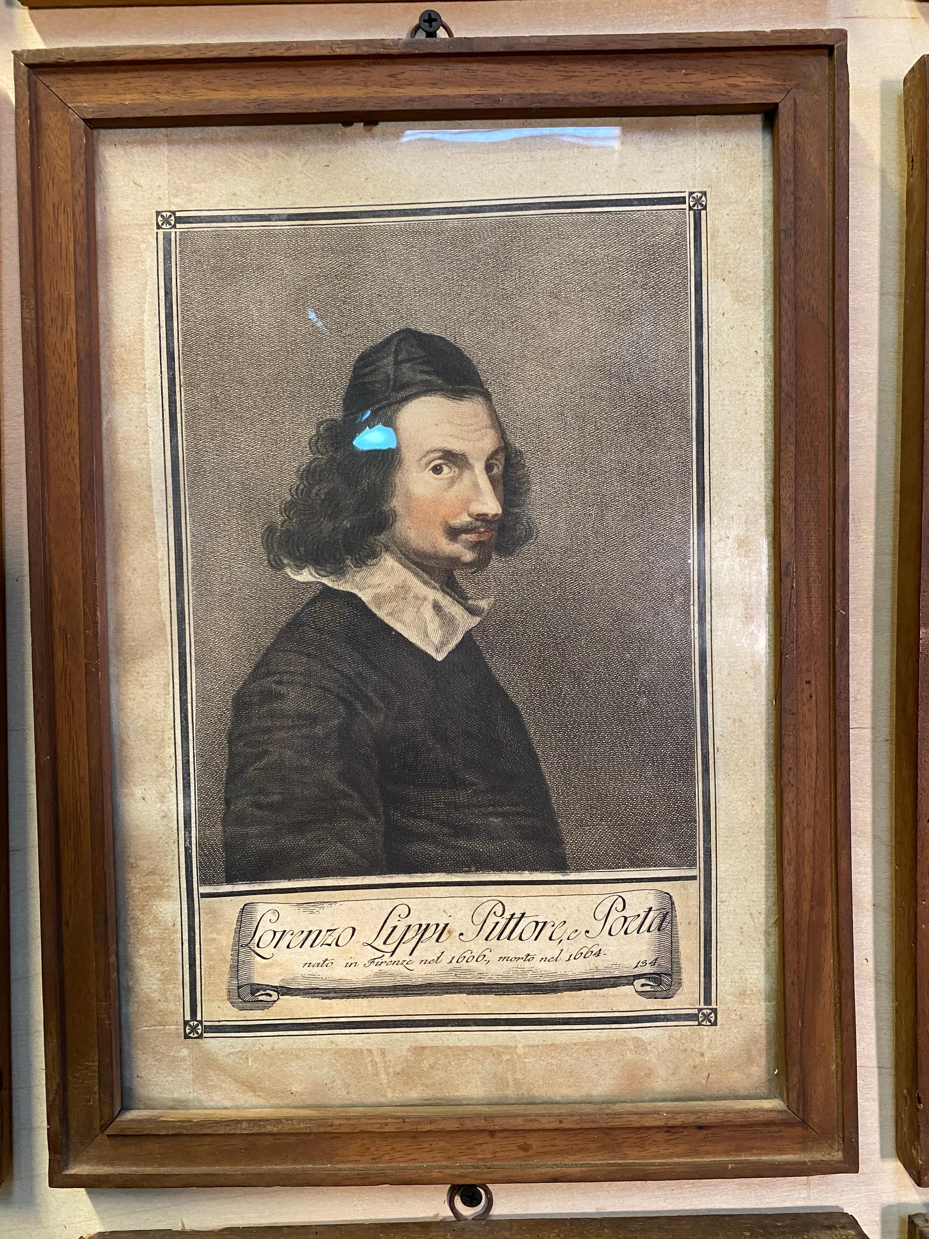 18th Century Carlo Lasinio Hand Coloured Portrait Engravings - Set of 18 For Sale 4
