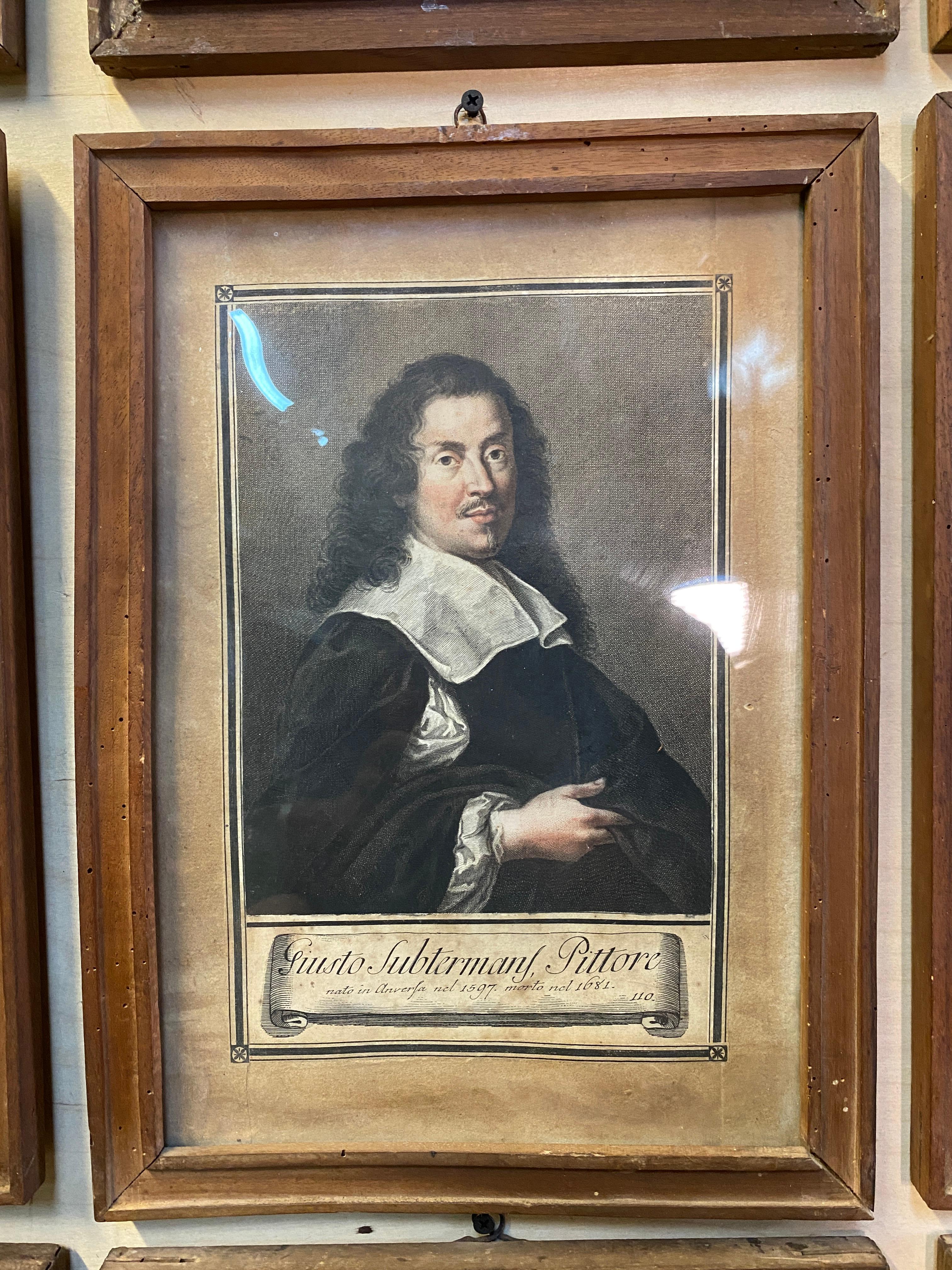 18th Century Carlo Lasinio Hand Coloured Portrait Engravings - Set of 18 For Sale 5