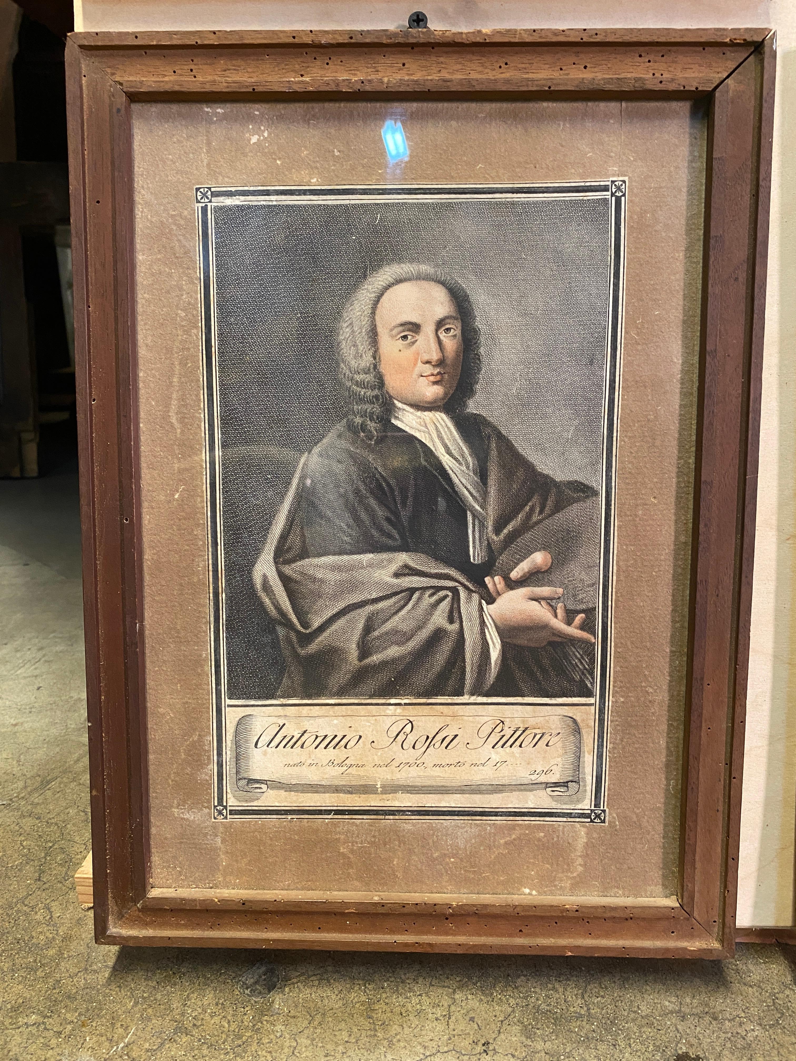 18th Century Carlo Lasinio Hand Coloured Portrait Engravings - Set of 18 For Sale 7