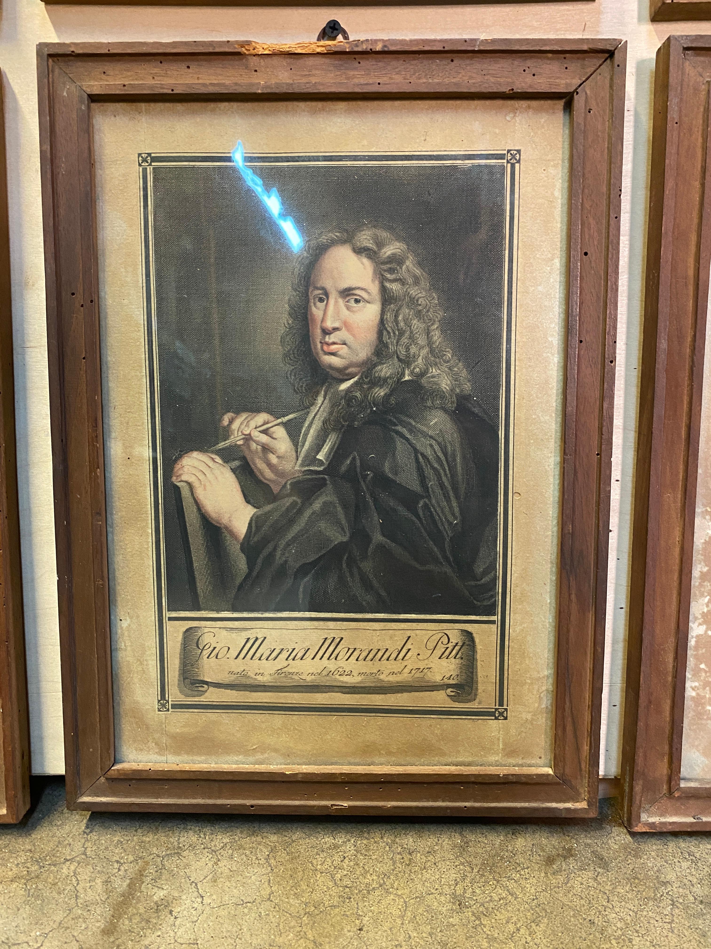 18th Century Carlo Lasinio Hand Coloured Portrait Engravings - Set of 18 For Sale 10