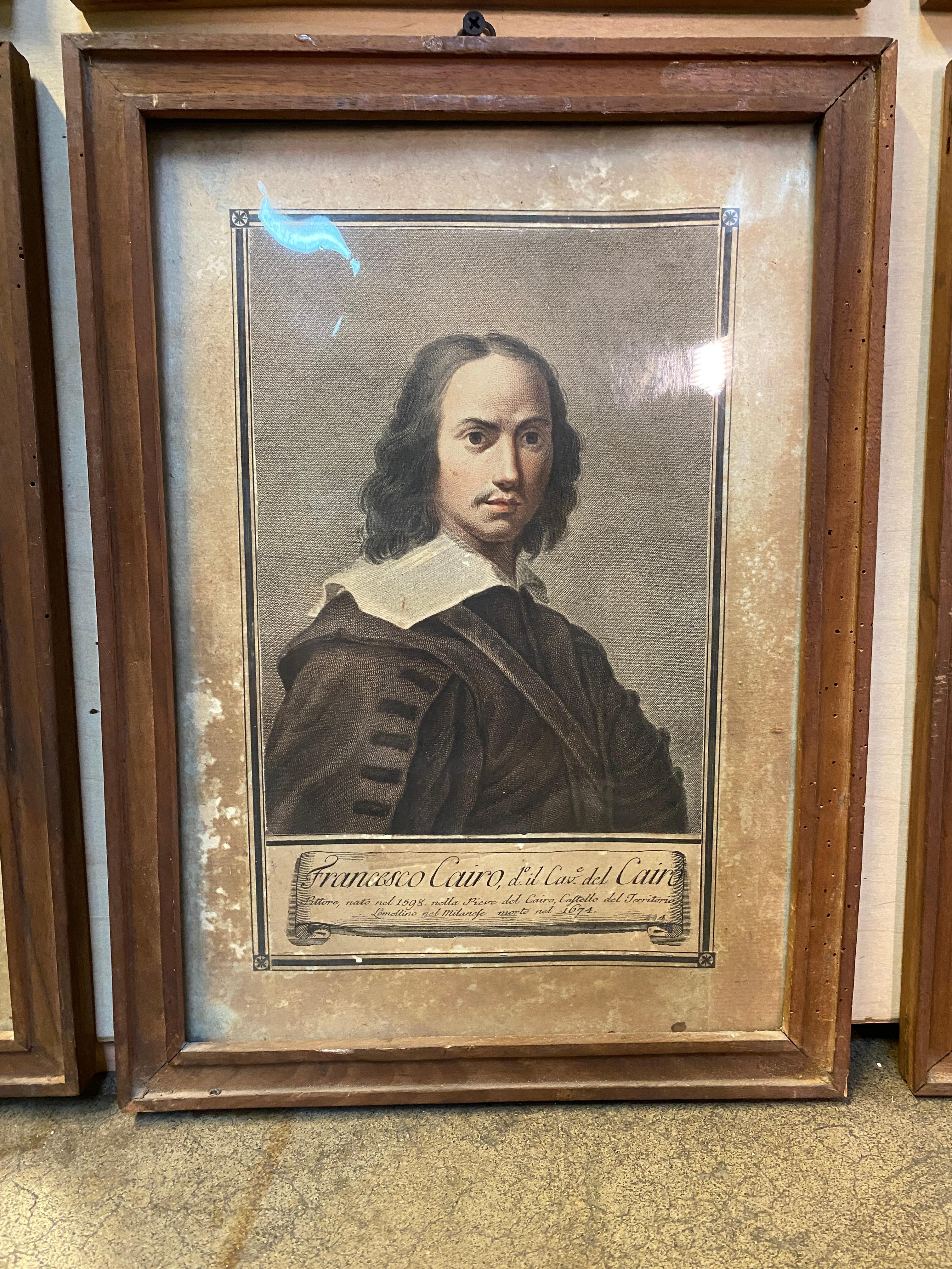 18th Century Carlo Lasinio Hand Coloured Portrait Engravings - Set of 18 For Sale 11