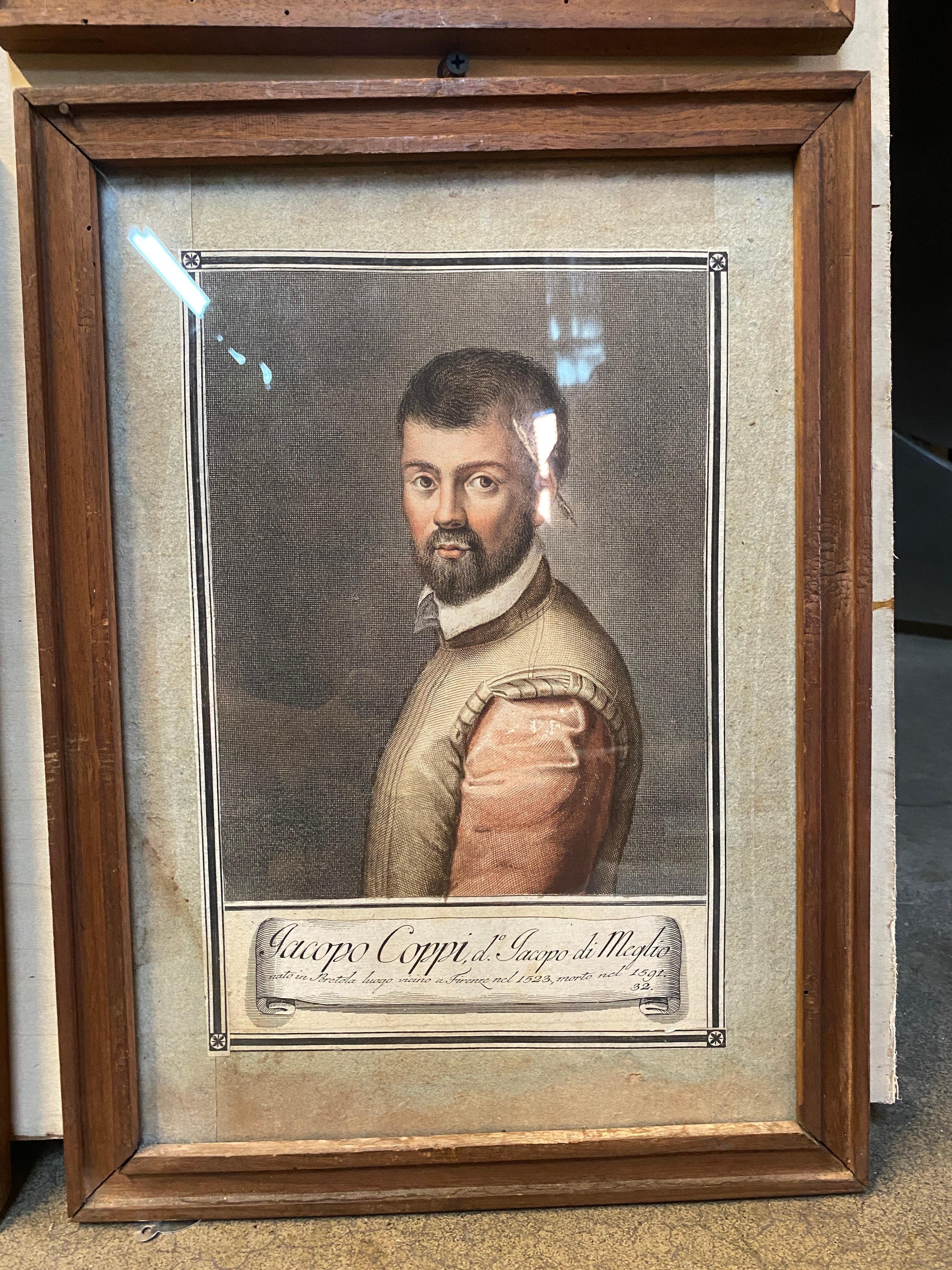 18th Century Carlo Lasinio Hand Coloured Portrait Engravings - Set of 18 For Sale 12