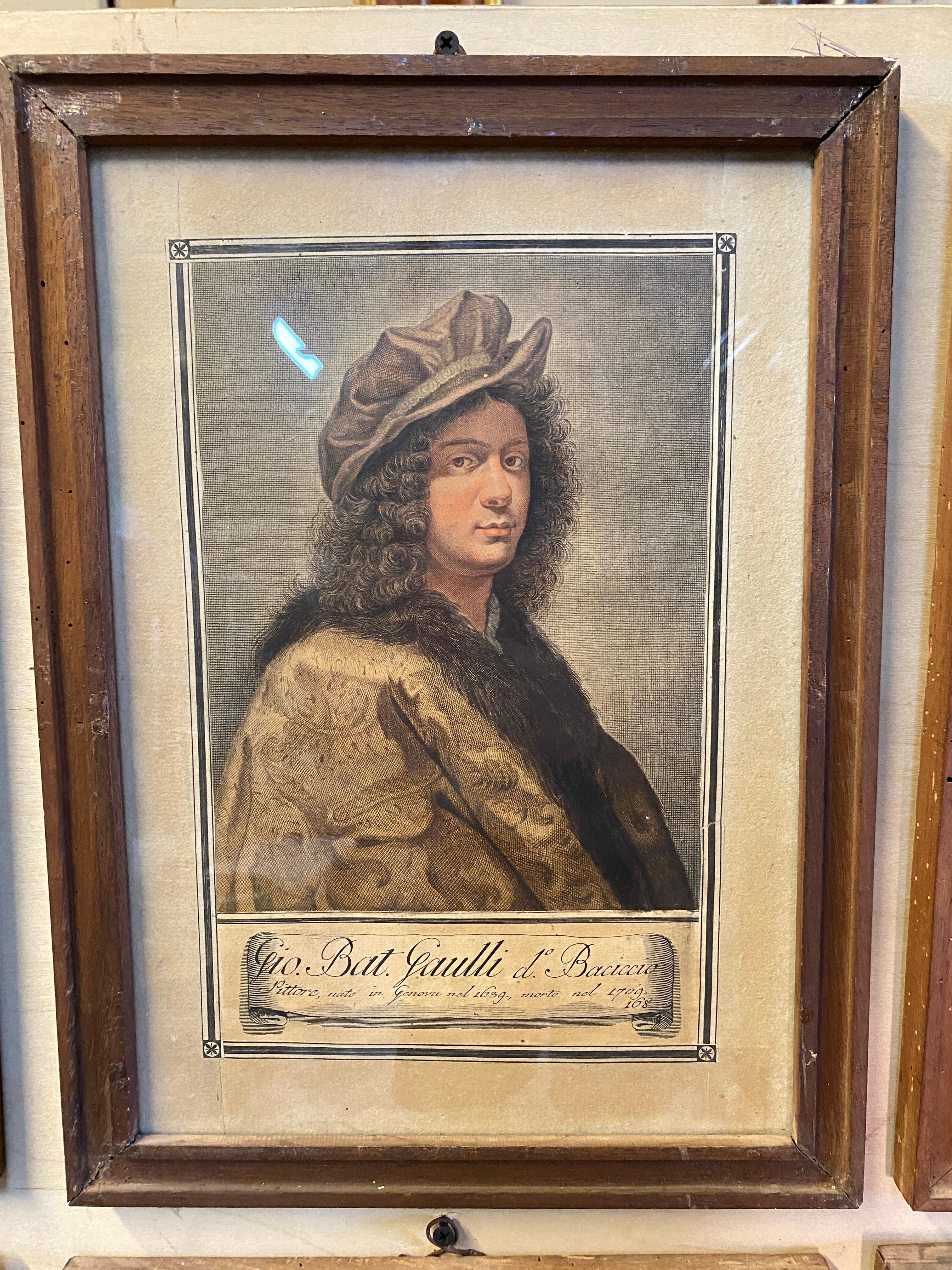 18th Century and Earlier 18th Century Carlo Lasinio Hand Coloured Portrait Engravings - Set of 18 For Sale