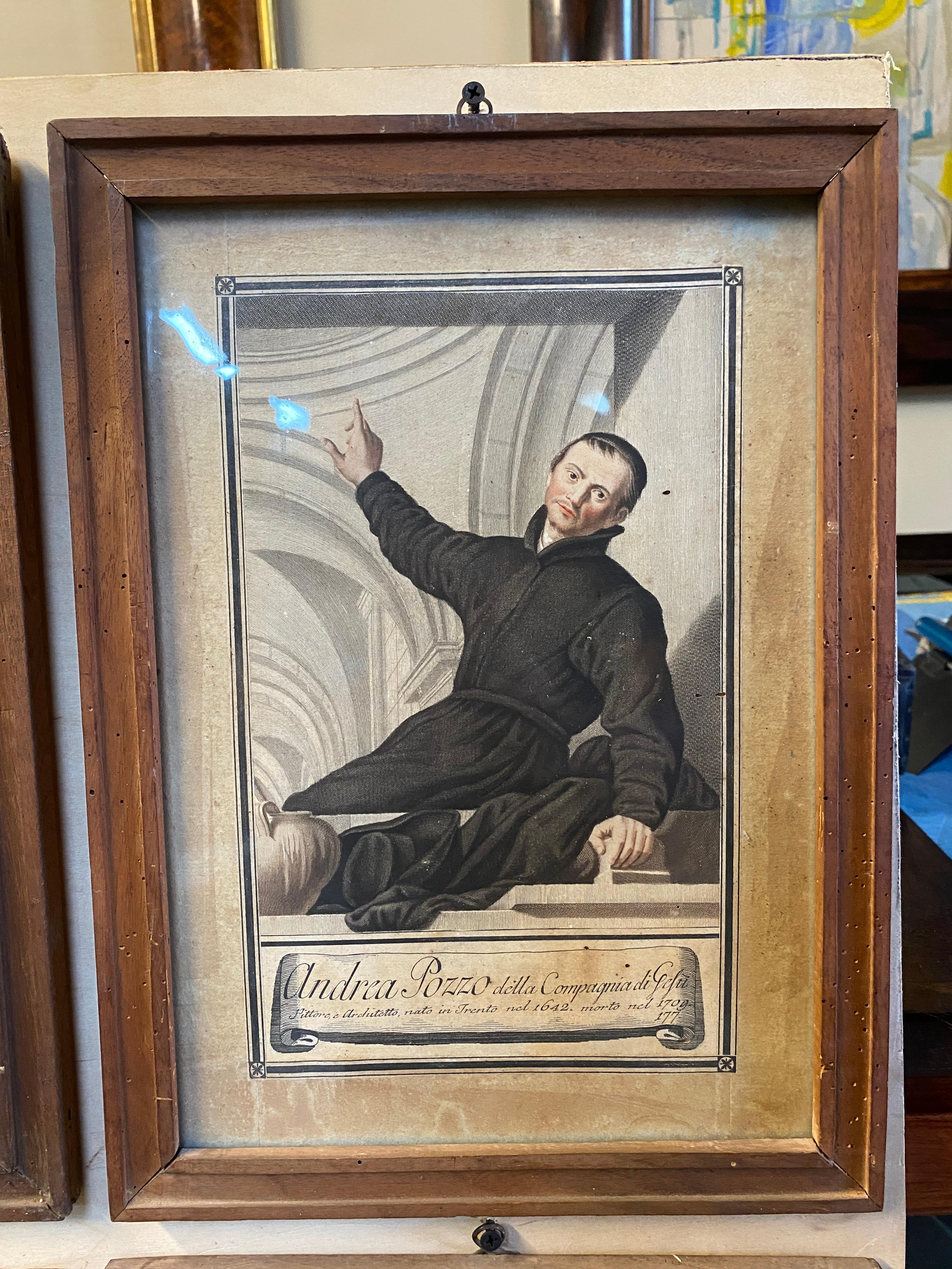 Glass 18th Century Carlo Lasinio Hand Coloured Portrait Engravings - Set of 18 For Sale