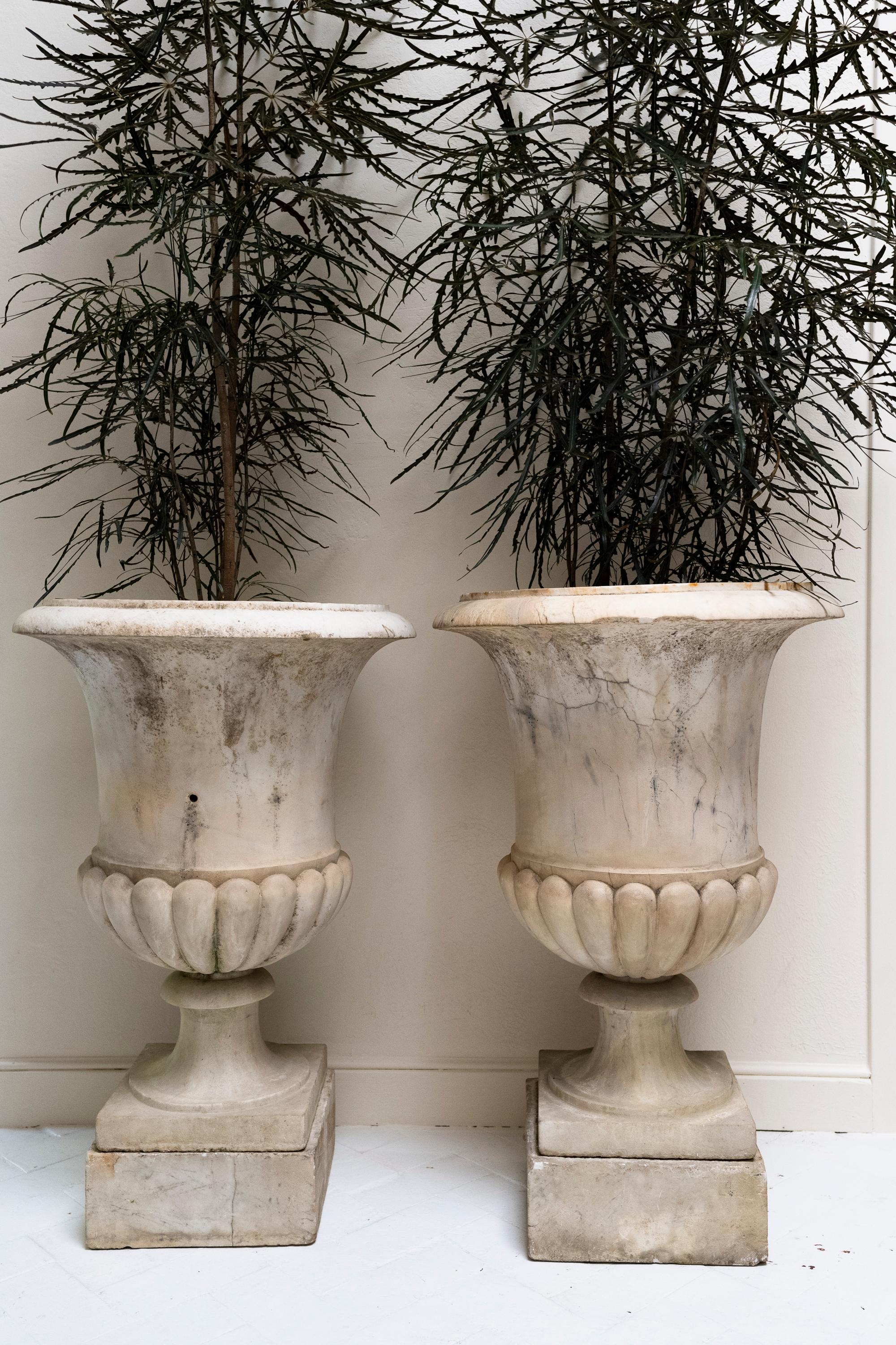 marble urn planter