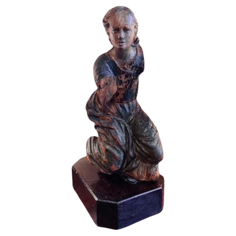 18th Century Carved and Decorated Figure of an Archangel, circa 1780