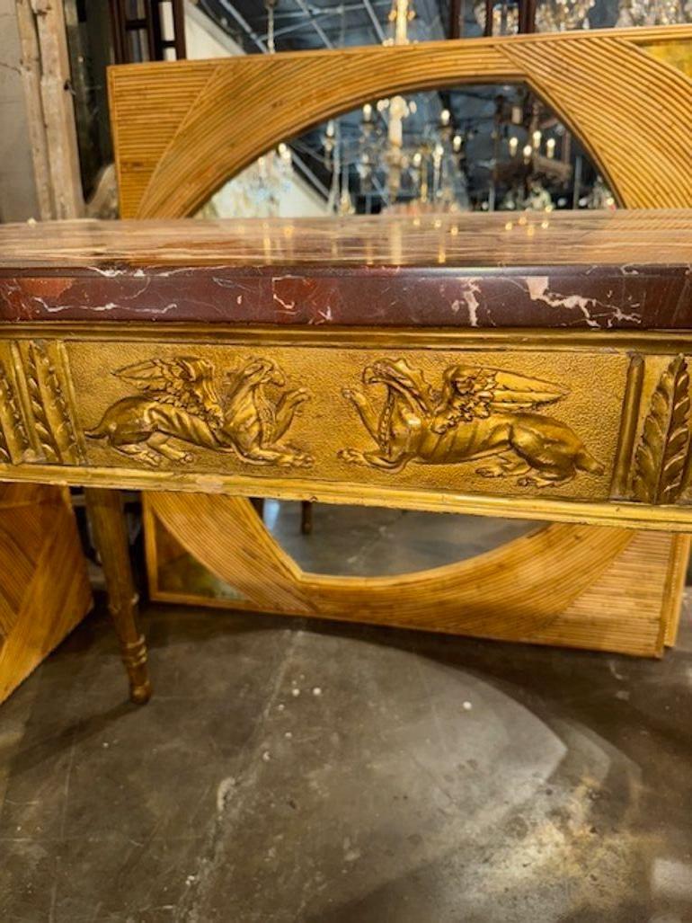 Konsole aus Neapel, Italien, 18. Jahrhundert, geschnitzt und aus Giltwood im Zustand „Gut“ im Angebot in Dallas, TX