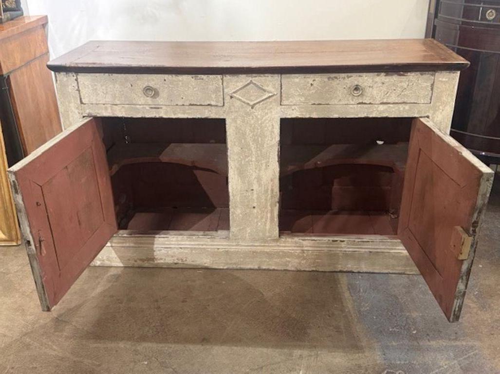 18th Century Carved and Painted French Buffet In Good Condition For Sale In Dallas, TX