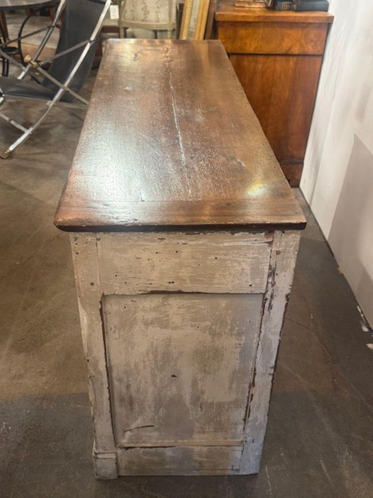 18th Century Carved and Painted French Buffet For Sale 1