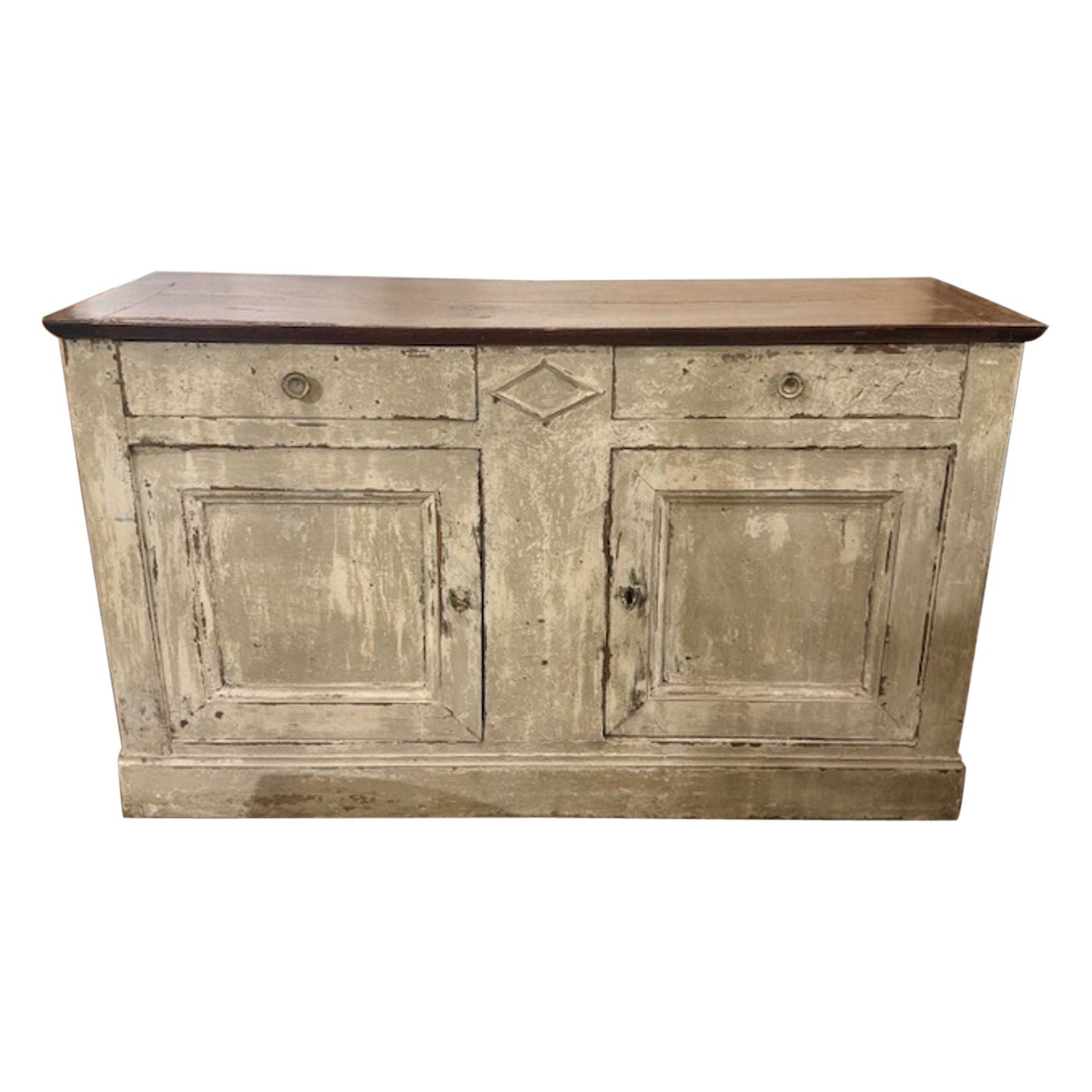 18th Century Carved and Painted French Buffet For Sale