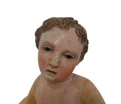 18th Century Carved and Painted Santos Religious Figure, European