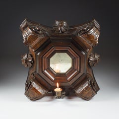 Miroir Bossu de plafond sculpté du 18ème siècle
