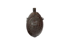 18th Century Carved Coconut "Bugbear" with Gentleman Hunting Scene